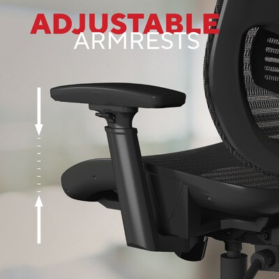Staples Kroy Ergonomic Mesh Swivel Task Chair, Black (UN59456)