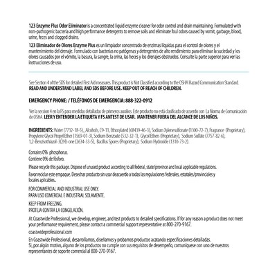 Coastwide Professional™ Odor Eliminator Enzyme Plus Concentrate, 0.95L, 6/Carton