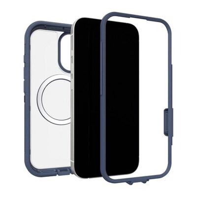 OtterBox Defender Series Pro XT MagSafe Phone Case for Apple iPhone 17, Shock Absorbing, Baby Blue Clear (77-98438)