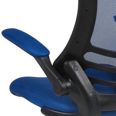 Flash Furniture Mesh Ergonomic Drafting Chair with Adjustable Foot Ring and Lumbar Support, Blue (BLX5MDBLUE)