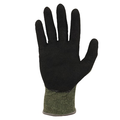 Ergodyne ProFlex 7042 Nitrile Coated Cut-Resistant Gloves, ANSI A4, Heat Resistant, Green, Large, 1 Pair (10344)