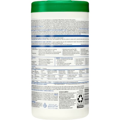 Clorox Healthcare Hydrogen Peroxide Cleaner Disinfectant Wipes, 155 Count Canister (30825)