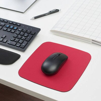 Staples TECH Non-Skid Mouse Pad, Maroon, 2/Pack (ST61816)