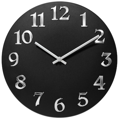 Infinity Instruments Vogue Wall Clock, 12Dia. (13392BK)