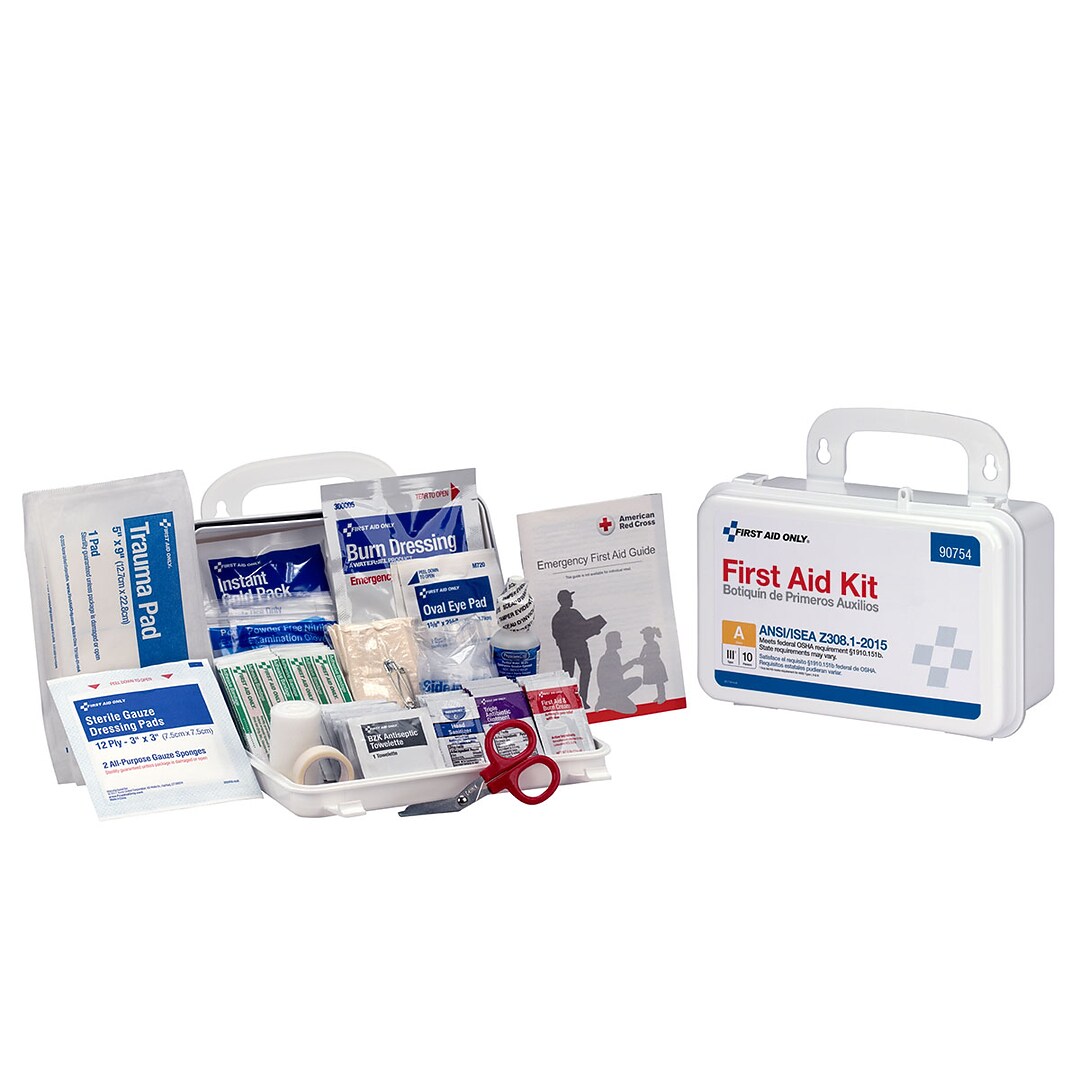 First Aid Only™ ANSI A Bulk Hard Plastic First Aid Kit for 10 People  (90754) | Quill.com