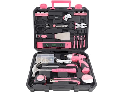 Apollo Tools Household Tool Set, 135-Piece, Pink/Black (DT0774P)