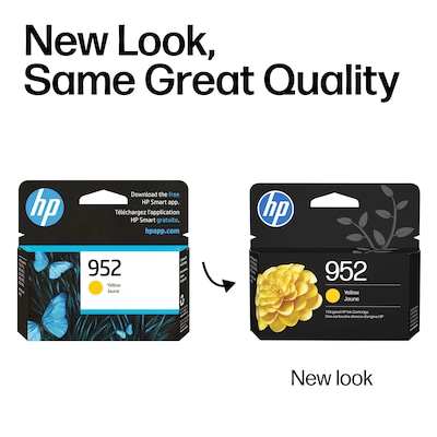 HP 952 Yellow Standard Yield Ink Cartridge, Prints up to 630 Pages (L0S55AN#140)