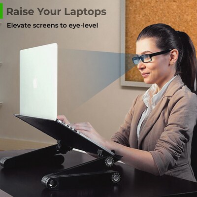 Uncaged Ergonomics WorkEZ Cooling Laptop Lap Desk, Executive Black (WEEB)