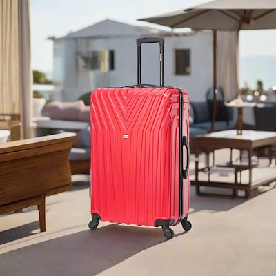 InUSA Vasty 30.31 Hardside Suitcase, 4-Wheeled Spinner, TSA Checkpoint Friendly, Red (IUVAS00L-RED)