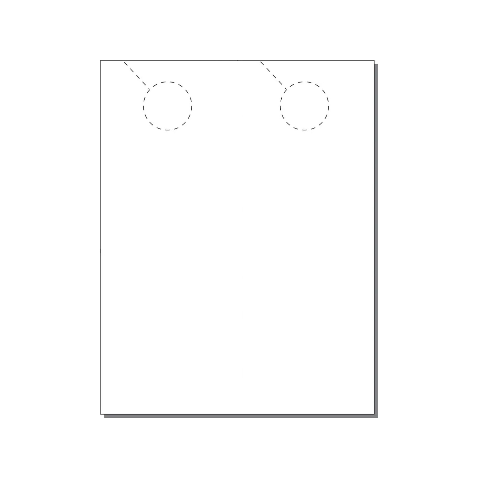 Zapco 2-Up Door Hanger, 8.5 x 11, Vellum Bristol White, 250/Pack (204-250FWH42)