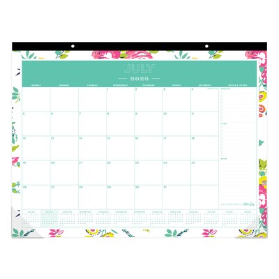 2026-2027 Blue Sky Floral 17 x 22 Academic Monthly Wall Calendar, Peyton White (107938-A27)