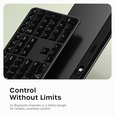 Satechi Slim EX3 Wireless Keyboard, USB-C, Space Black (ST-KEX3C-EN)