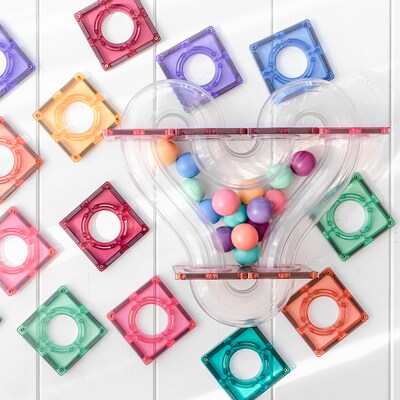 Connetix Magnetic Tiles Pastel Ball Run Pack, 106 Pieces (CNTP00106BR)