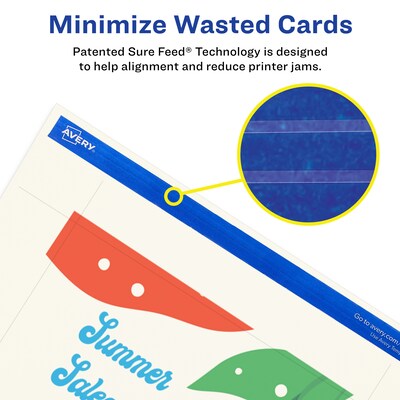 Avery Integrated Cards, 6" x 9", Matte Ivory, 25/Pack (95281)