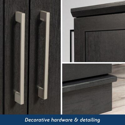 Sauder HomePlus 71"H Storage Armoire with 2 Shelves, Raven Oak (446896)
