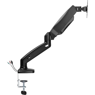 Lorell Adjustable Single Monitor Mounting Arm, Up to 32" Monitor, Black (LLR99800)