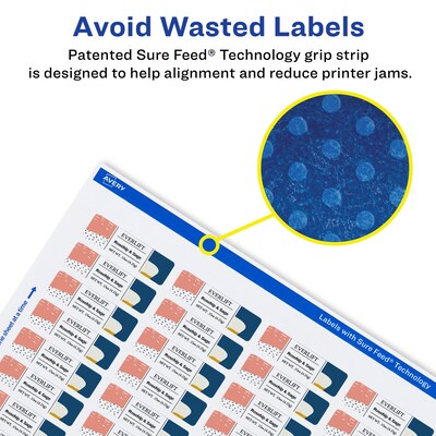 Avery Laser/Inkjet Rectangle Multipurpose Labels, 0.5" x 1.75", Clear, 400 Labels/Pack (94203)