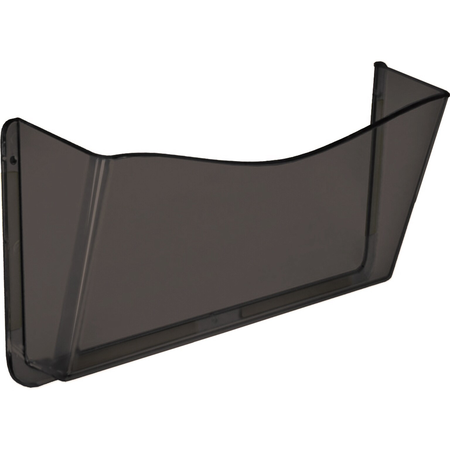 Azar Literature Holder, 7 x 14.63, Wall Mounted, Grey/Smoke Plastic, 4/Pack (250035-SMK)