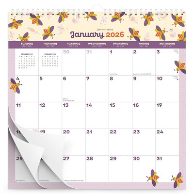 2026 BrownTrout Busy Bees 12 x 12 Monthly Wall Calendar (9798330702688)