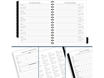 2025 AT-A-GLANCE Executive 8.75" x 6.5" Weekly & Monthly Appointment Book Refill, White/Black (70-908-10-25)