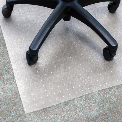 Floortex Cleartex Advantagemat Carpet Chair Mat, 48" x 79", Designed for Low-Pile Carpet, Vinyl (1120025EV)