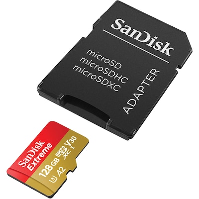 SanDisk Extreme 64GB microSDXC Memory Card with Adapter, Class 10, U3, V30 (SDSQXAH-064G-AN6MA)