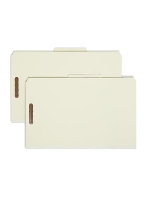 Smead Recycled Heavy Duty Pressboard Classification Folder, 2-Dividers, 2 Expansion, Legal Size, Gr