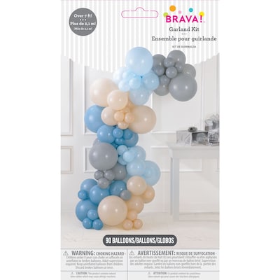 Party City Latex Balloon Garland Kit, Muted Cools, 90/Pack (AM111843)
