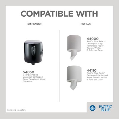 Pacific Blue Select Centerpull Paper Towels, 2-ply, 520 Sheets/Roll, 6 Rolls/Pack (GEP44000)