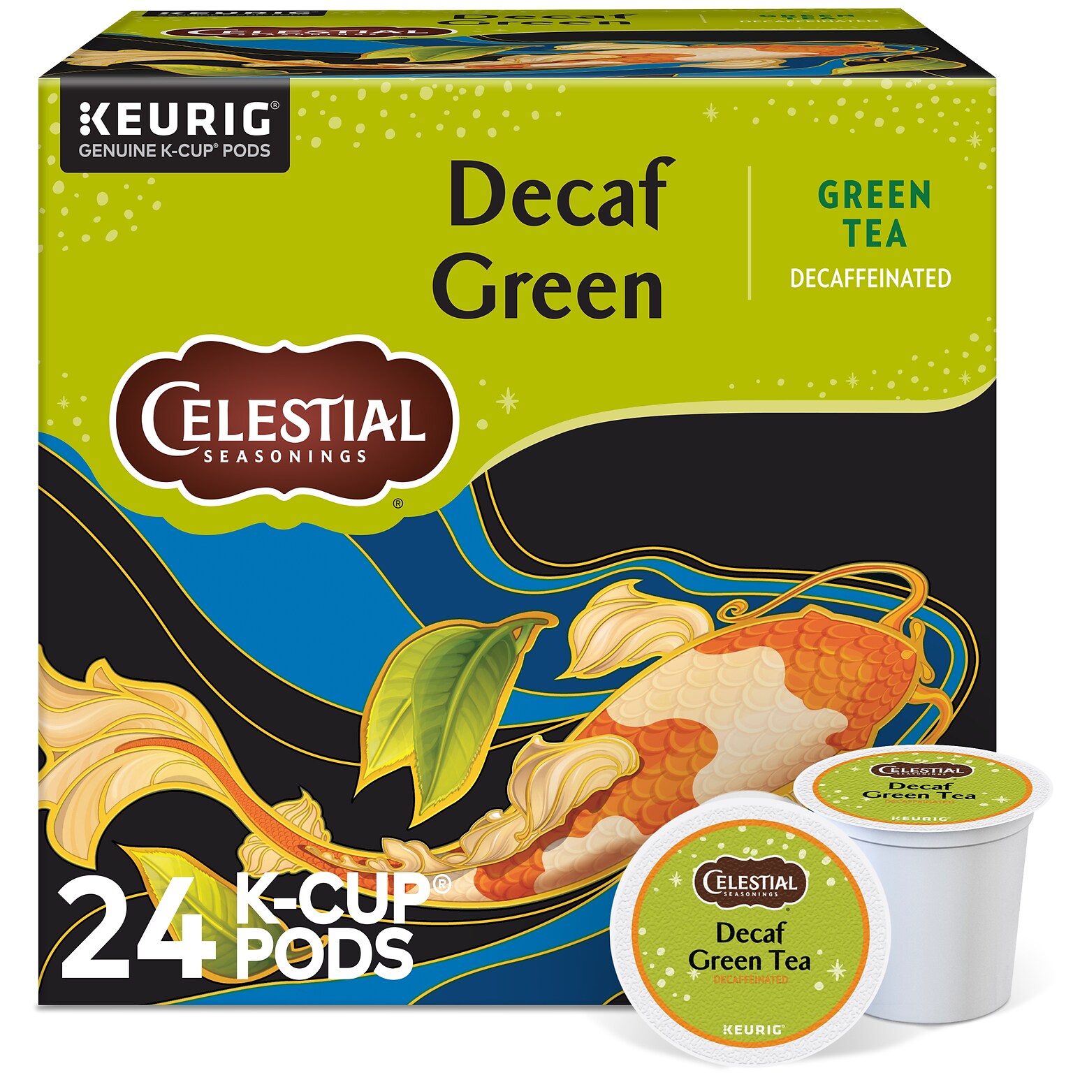 Celestial Seasonings Decaf Green Tea with White Tea, 0.9 oz. Keurig® K-Cup® Pods, 24/Box (14737)