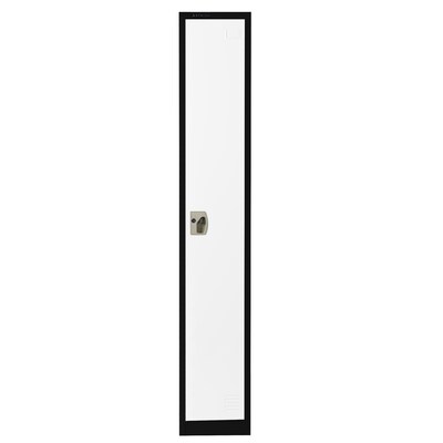 AdirOffice 72" Single Tier Black and White Storage Locker (ADI629-201-B-W)