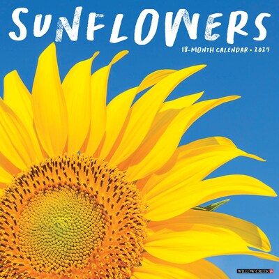 2027 Willow Creek Sunflowers 12 x 12 Monthly Wall Calendar, Assorted Colors (62494)