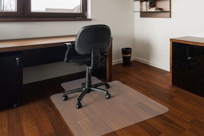 Mount-It! Hard Floor Chair Mat with Lip, 35.5" x 47", Clear Vinyl (MI-7818)