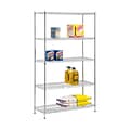 Honey-Can-Do 5-Tier Heavy-Duty Adjustable Shelving Unit with 800-lb Shelf Capacity, 18W, Chrome (SH