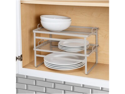 Honey-Can-Do Metal 2-Shelf Cabinet Helper, Gray (KCH-09423)