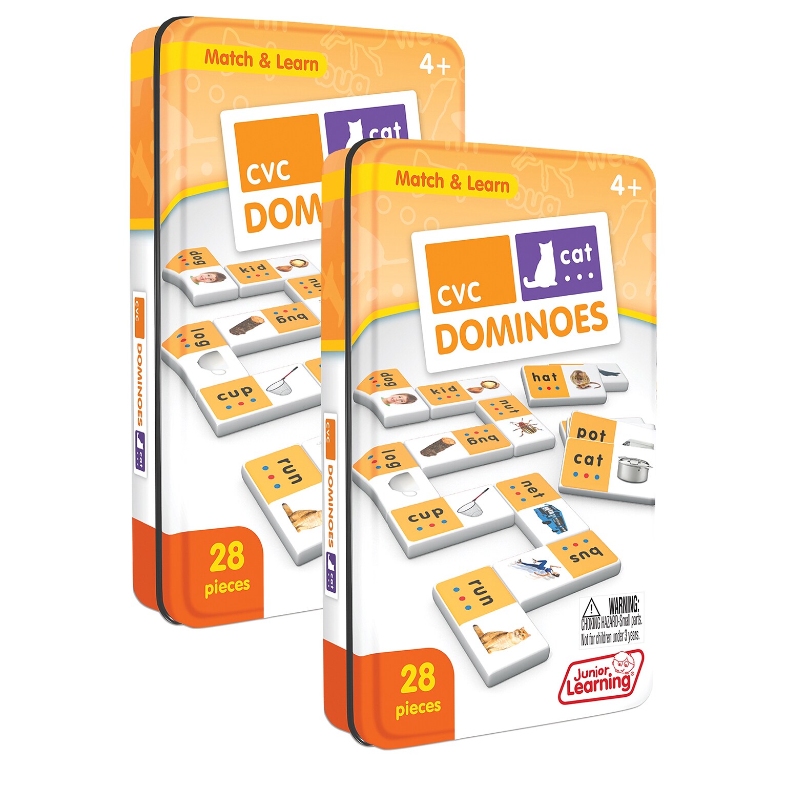 Junior Learning CVC Match & Learn Dominoes, Pack of 2 (JRL669-2)