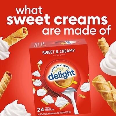 International Delight Singles Sweet Cream Liquid Creamer, 0.44 oz., 24/Box (136519)