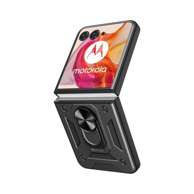 SaharaCase Raider Series Kickstand Case for Motorola Razr+ (2024), Scorpion Black (CP00629)