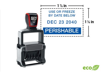 Custom 2000 Plus® Self Inking 2360 Heavy Duty Metal Dater, 1.13 x 1.69