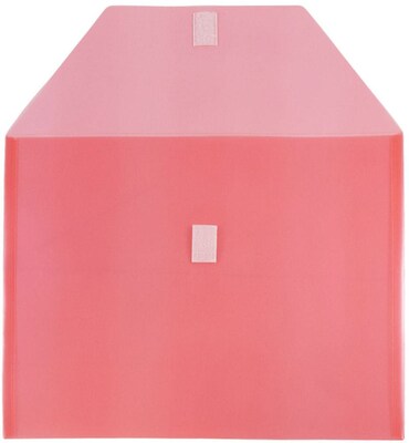 JAM Paper Premium Plastic Document File, Letter, Red, 3/Pack (218V0REX3)
