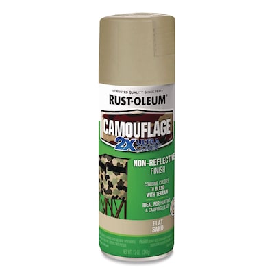 Rust-Oleum Camouflage Spray Paint, 12 oz. Aerosol Can, Flat Sand (RST339004)