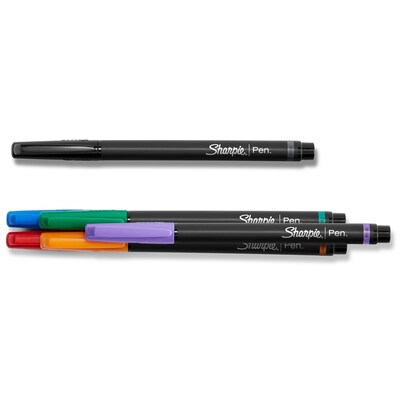 SHARPIE Felt Tip Pens, Fine Point (0.4mm), Black, 4 Count