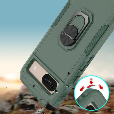 SaharaCase Raider Series Rugged Case for Google Pixel 8a, Shock Absorbing, Cactus Green (CP00573)