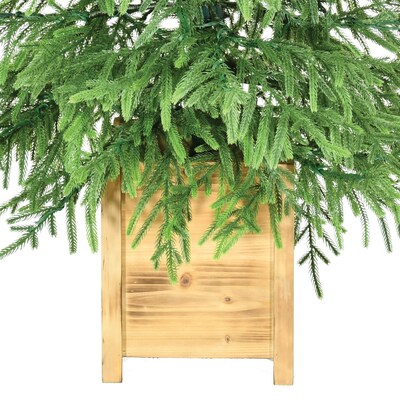 Fraser Hill Farm 4' Real Feel Pre-Lit Artificial Christmas Trees (FFRF048P-5MGR)