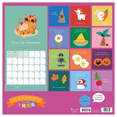 2027 TF Publishing Puns of Fun 12" x 12" Monthly Wall Calendar, Multicolored (27-1117)