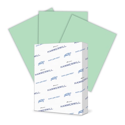 Hammermill Colors Multipurpose Paper, 24 lbs., 8.5 x 11, Green, 500 Sheets/Ream (104380)