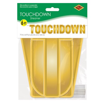 Beistle Touchdown Streamers, Gold, 3/Pack (53380)