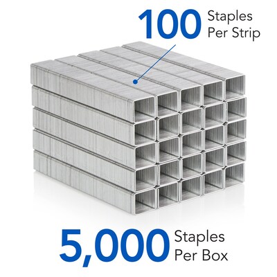 Swingline Heavy Duty 3/8" Length High Capacity Staples, Full Strip, 5000/Box (SWI79398)