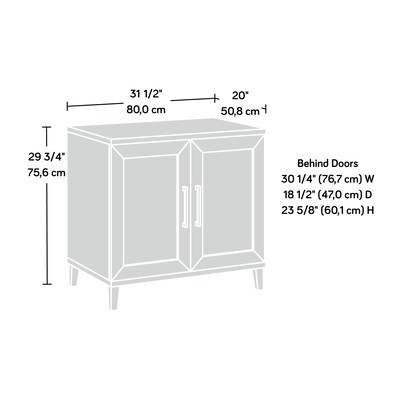 Sauder Tiffin Line 30" Storage Cabinet with 2 Shelves, Raven Oak (433270)