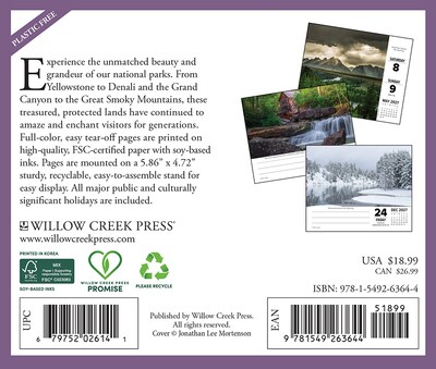 2027 Willow Creek National Parks 5.4 x 6.2 Day-to-Day Calendar (63644)